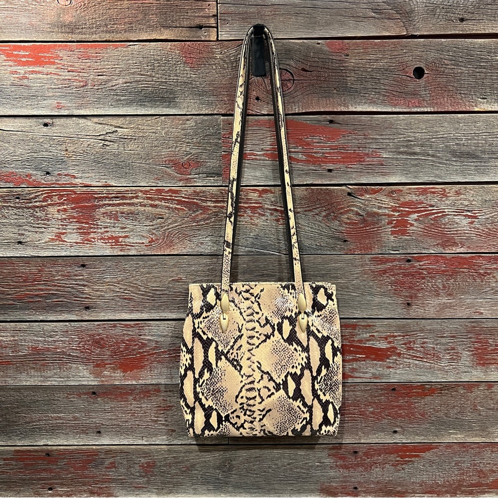 RO-EL CANADA VINTAGE PYTHON STAMPED LEATHER PURSE - MADE IN CANADA 🇨🇦